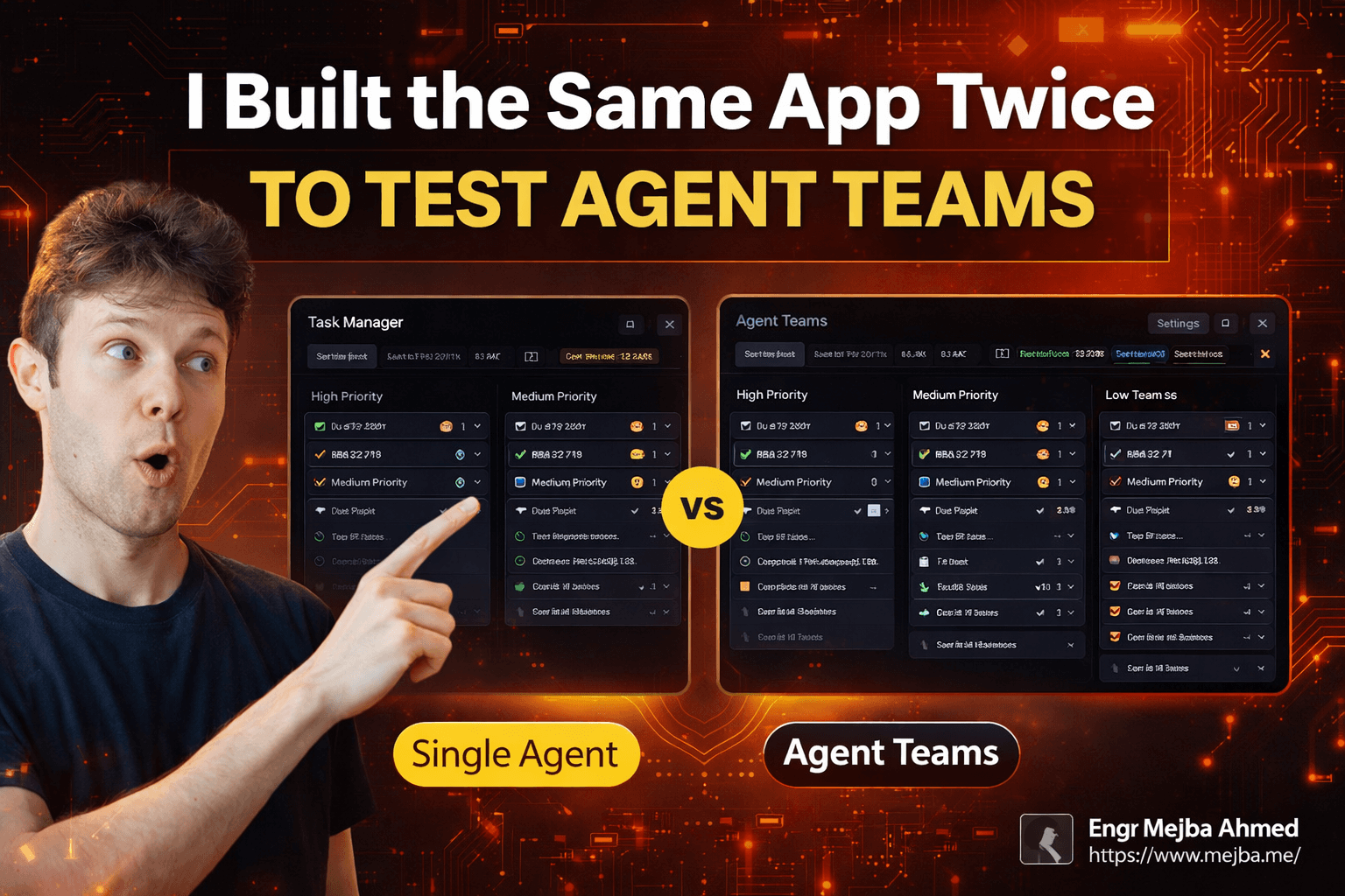 I Built the Same App Twice to Test Agent Teams