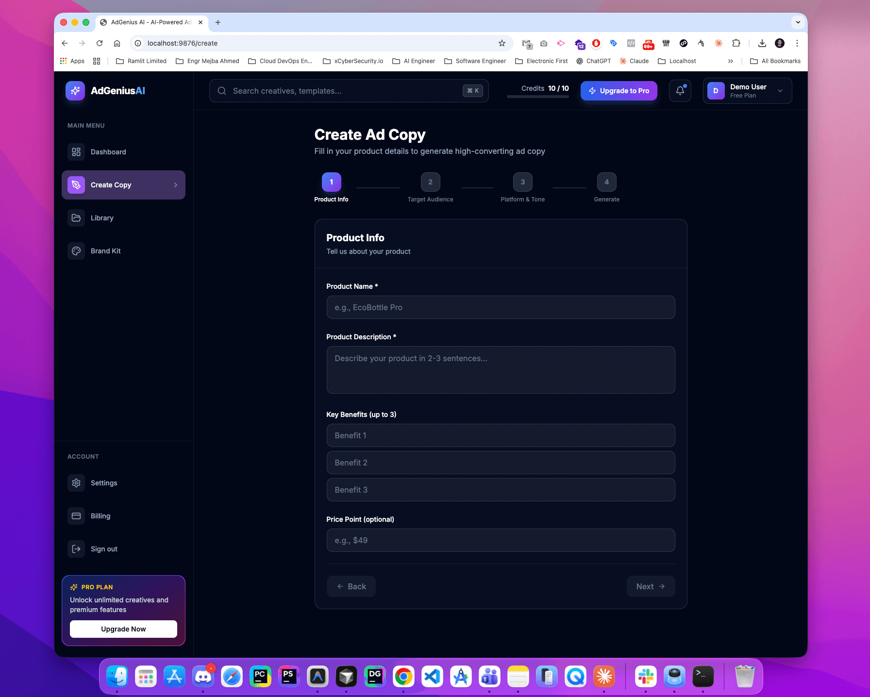 AdGenius AI - AI-Powered Ad Copy Generation Platform   - Screenshot 5